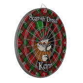 Scottish Clan Kerr Tartan Dartboard Dartbord (Voorkant Links)