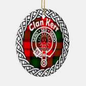 Scottish Clan Kerr Tartan en Crest Keramisch Ornament (Rechts)