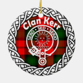 Scottish Clan Kerr Tartan en Crest Keramisch Ornament (Achterkant)