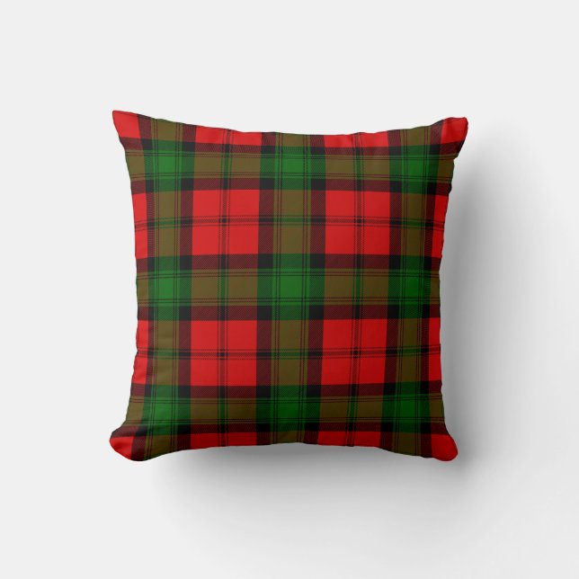 Scottish Clan Kerr Tartan Pset Kussen (Voorkant)