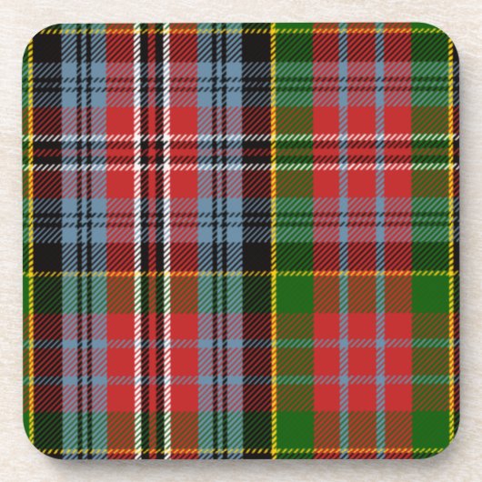 Scottish Clan Kidd Tartan Pset Bier Onderzetter (Voorkant)