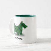 Scottish Clan Kincaid Tartan Scottish Terrier Tweekleurige Koffiemok (Voorkant links)