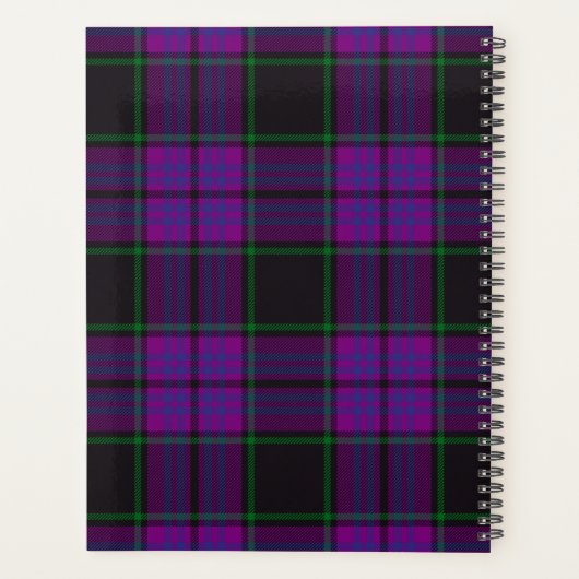 Scottish Clan Laird Tartan Pset Planner (Achterkant)