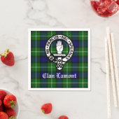 Scottish Clan Lamont Crest Badge en Taetan Servet (Insitu)