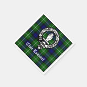 Scottish Clan Lamont Crest Badge en Taetan Servet (Hoek)