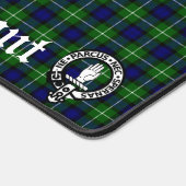 Scottish Clan Lamont Crest Badge en Tartan Bureaumat (Hoek)