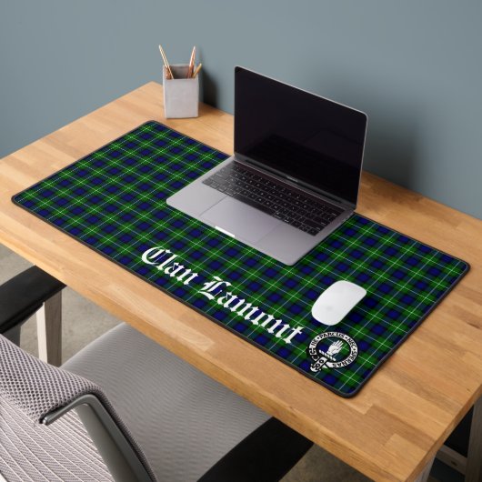 Scottish Clan Lamont Crest Badge en Tartan Bureaumat (Kantoor 2)