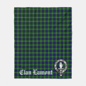 Scottish Clan Lamont Crest Badge en Tartan Fleece Deken (Voorkant)