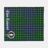 Scottish Clan Lamont Crest Badge en Tartan Fleece Deken (Voorkant (Horizontaal))
