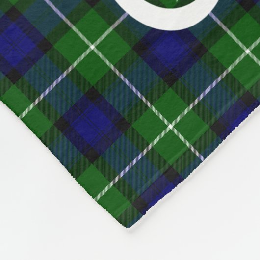 Scottish Clan Lamont Crest Badge en Tartan Fleece Deken (Hoek)