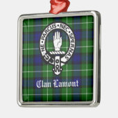 Scottish Clan Lamont Crest Badge en Tartan Metalen Ornament (Links)