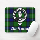 Scottish Clan Lamont Crest Badge en Tartan Muismat (Met muis)
