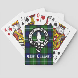 Scottish Clan Lamont Crest Badge en Tartan Pokerkaarten