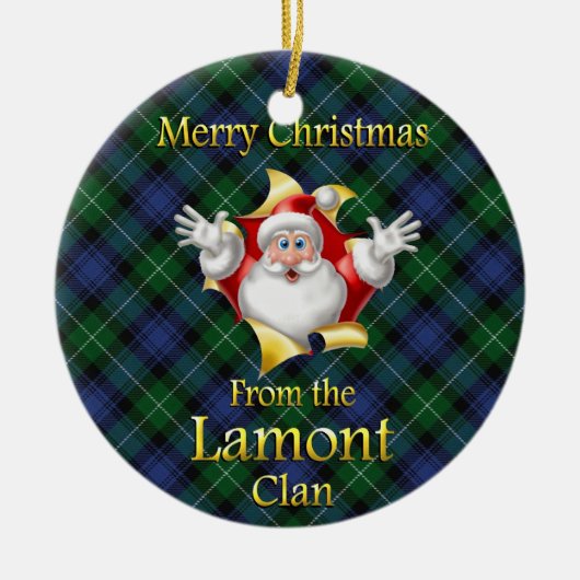 Scottish Clan Lamont kerstornament Keramisch Ornament (Voorkant)