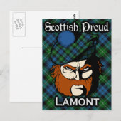 Scottish Clan Lamont Tartan Briefkaart (Voorkant / Achterkant)