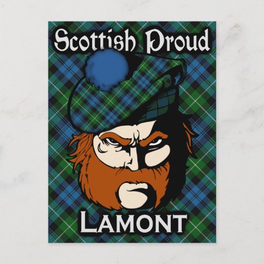 Scottish Clan Lamont Tartan Briefkaart (Voorkant)