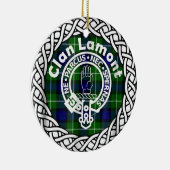 Scottish Clan Lamont Tartan en Crest Keramisch Ornament (Rechts)