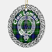 Scottish Clan Lamont Tartan en Crest Keramisch Ornament (Links)