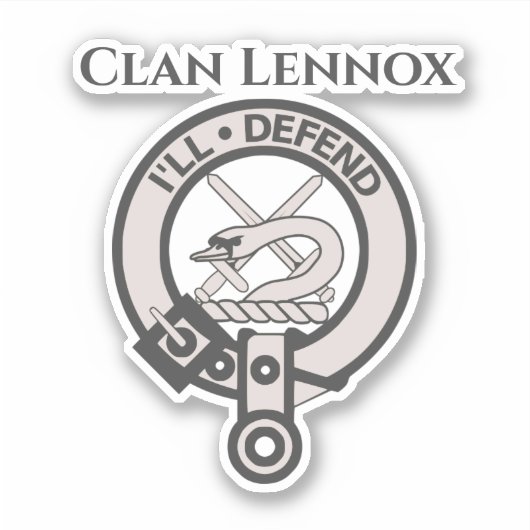 Scottish Clan Lennox Crest Badge Sticker (Voorkant)