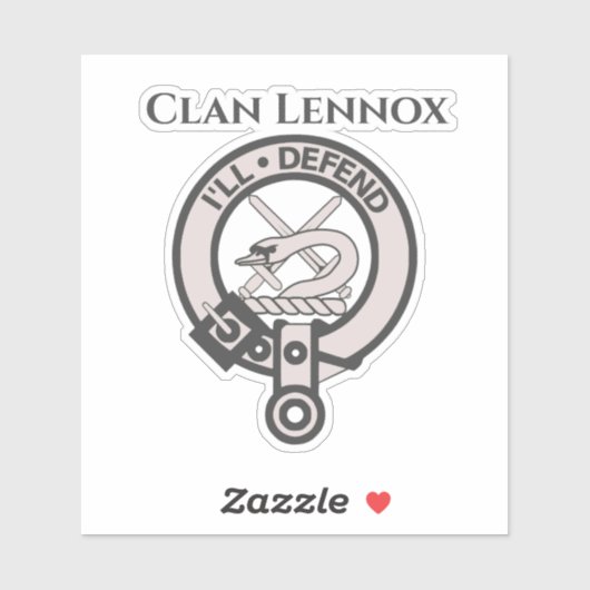 Scottish Clan Lennox Crest Badge Sticker (Vel)