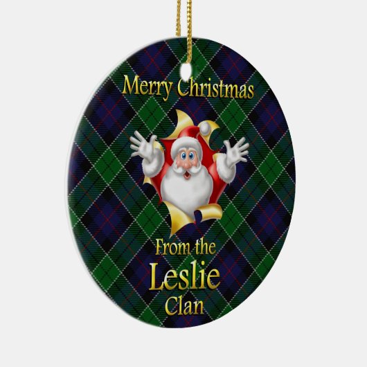 Scottish Clan Leslie Kerstornament Keramisch Ornament (Rechts)