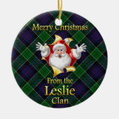 Scottish Clan Leslie Kerstornament Keramisch Ornament (Voorkant)