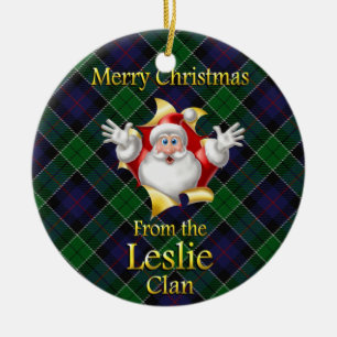 Scottish Clan Leslie Kerstornament Keramisch Ornament