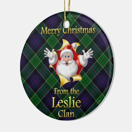 Scottish Clan Leslie Kerstornament Keramisch Ornament (Links)