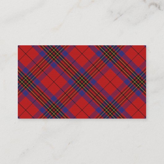 Scottish Clan Leslie Red Tartan Pset Visitekaartje (Achterkant)