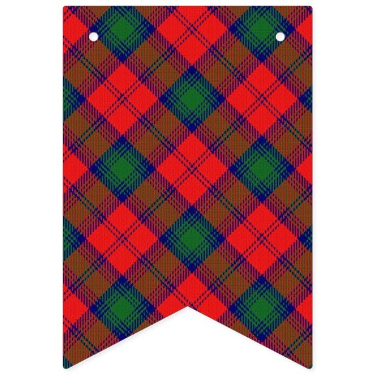 Scottish Clan Lindsay Red en Green Tartan Vlaggetjes (Eerste vlag)