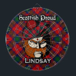 Scottish Clan Lindsay Tartan Dartboard Dartbord<br><div class="desc">Viel de grote Schotse Clan Lindsay met dit geweldige ontwerp.</div>