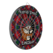 Scottish Clan Lindsay Tartan Dartboard Dartbord (Voorkant Links)