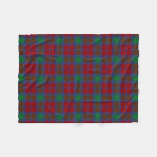 Scottish Clan Lindsay Tartan Pset Fleece Deken (Voorkant (Horizontaal))