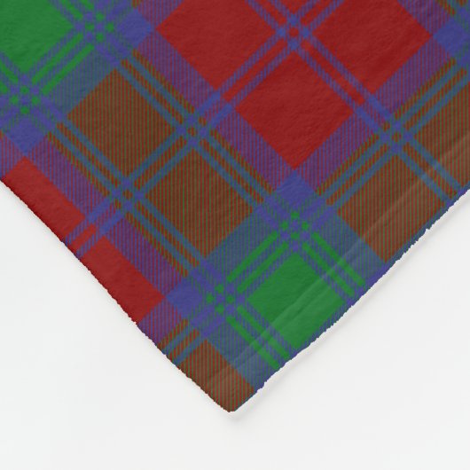 Scottish Clan Lindsay Tartan Pset Fleece Deken (Hoek)
