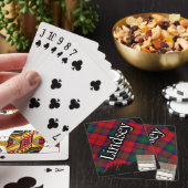 Scottish Clan Lindsey Lindsay Tartan Paint Brush Speelkaarten (Insitu)