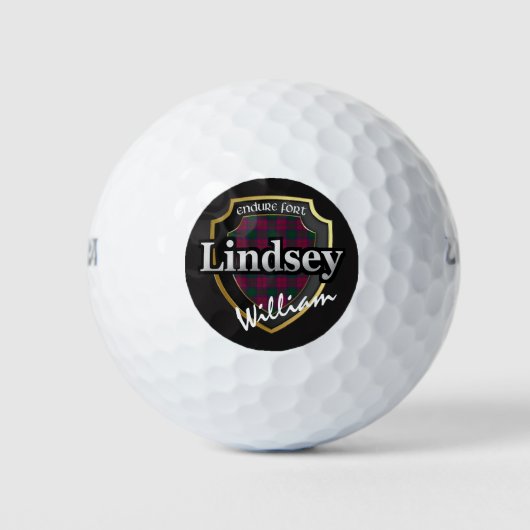 Scottish Clan Lindsey Personalize Jouw naam Golfballen (Voorkant)