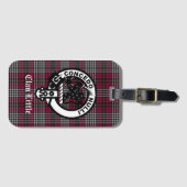 Scottish Clan Little Crest Badge and Tartan Custom Bagagelabel (Voorkant (horizontaal))