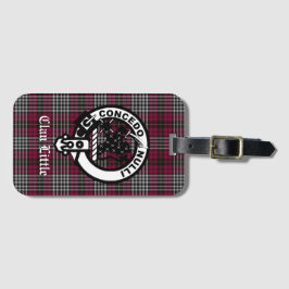 Scottish Clan Little Crest Badge and Tartan Custom Bagagelabel
