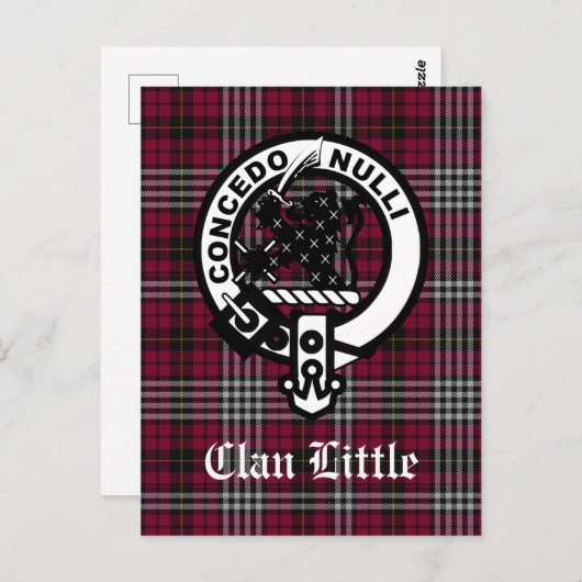 Scottish Clan Little Crest Badge and Tartan Custom Briefkaart (Voorkant / Achterkant)