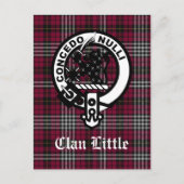 Scottish Clan Little Crest Badge and Tartan Custom Briefkaart (Voorkant)