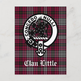 Scottish Clan Little Crest Badge and Tartan Custom Briefkaart