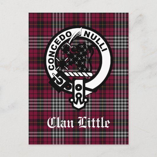 Scottish Clan Little Crest Badge and Tartan Custom Briefkaart (Voorkant)