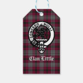 Scottish Clan Little Crest Badge and Tartan Custom Cadeaulabel (Voorkant)