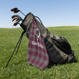 Scottish Clan Little Crest Badge and Tartan Custom Golfhanddoek