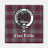 Scottish Clan Little Crest Badge and Tartan Custom Magneet (Voorkant)