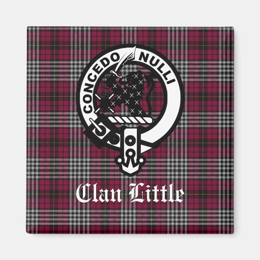 Scottish Clan Little Crest Badge and Tartan Custom Magneet (Voorkant)