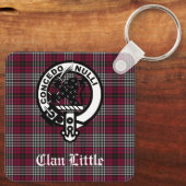 Scottish Clan Little Crest Badge and Tartan Custom Sleutelhanger (Achterkant)