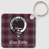 Scottish Clan Little Crest Badge and Tartan Custom Sleutelhanger (Achterkant)