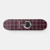 Scottish Clan Little Crest Badge en Tartan Persoonlijk Skateboard (Horizontaal)