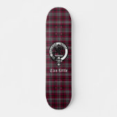 Scottish Clan Little Crest Badge en Tartan Persoonlijk Skateboard (Voorkant)